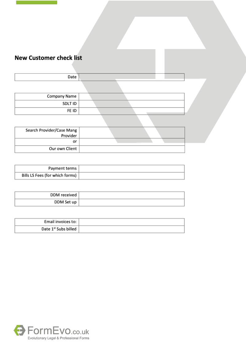 Account Setup Check Account Setup Process Form preview