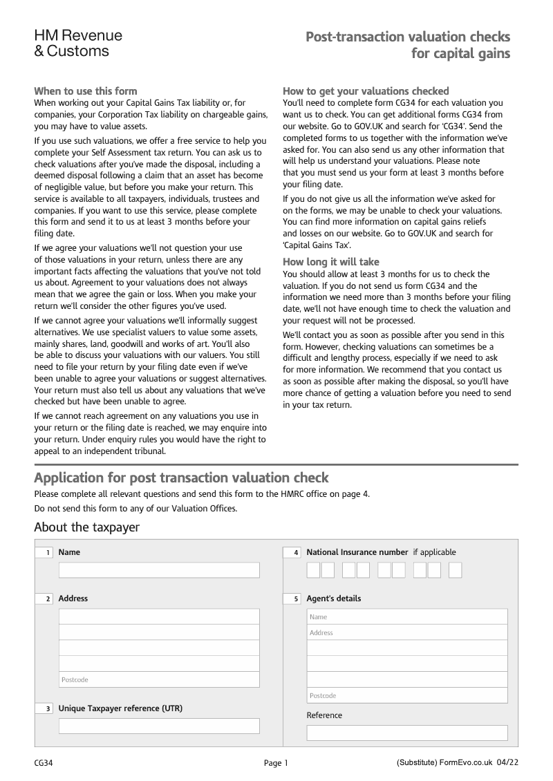 CG34 Post Transaction Valuation Checks for Capital Gains preview