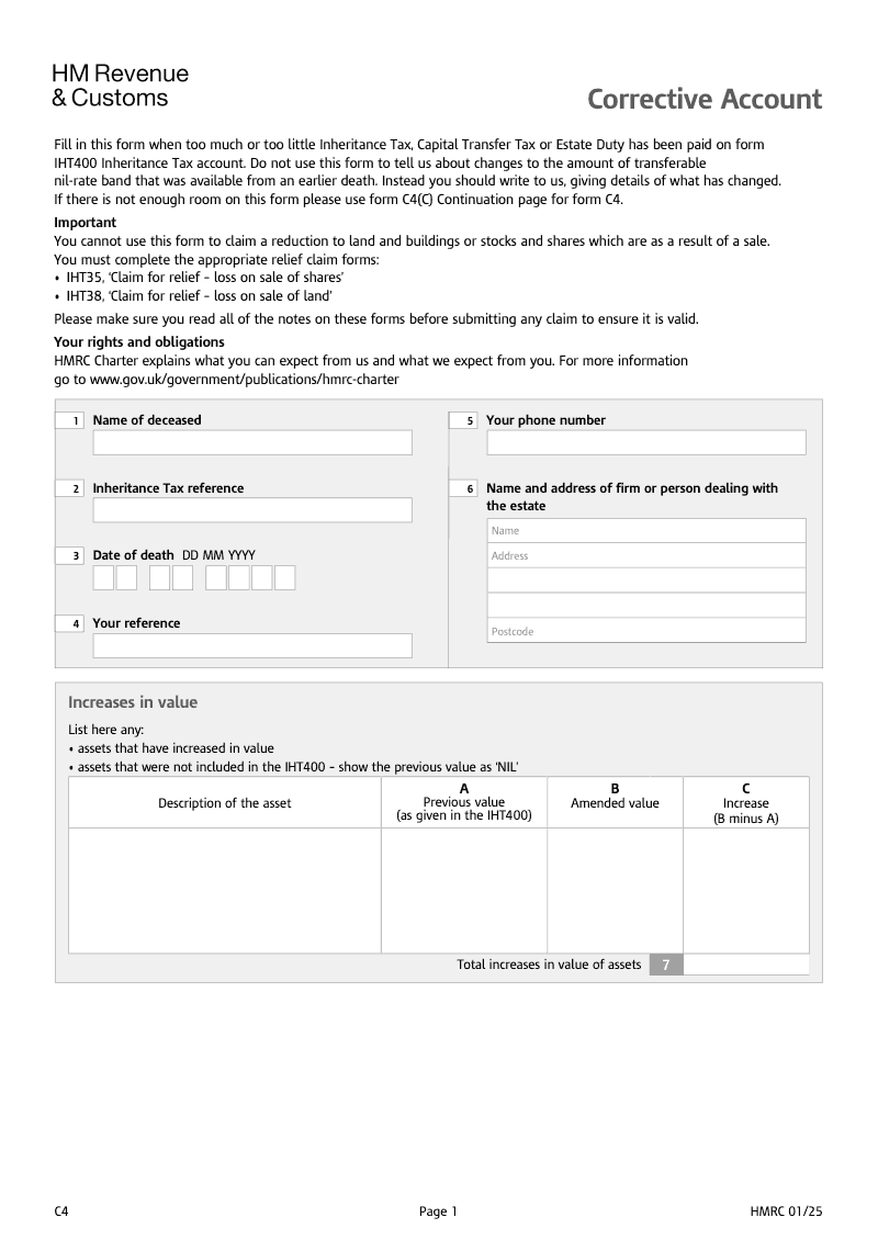 IHTC4 Corrective Account preview