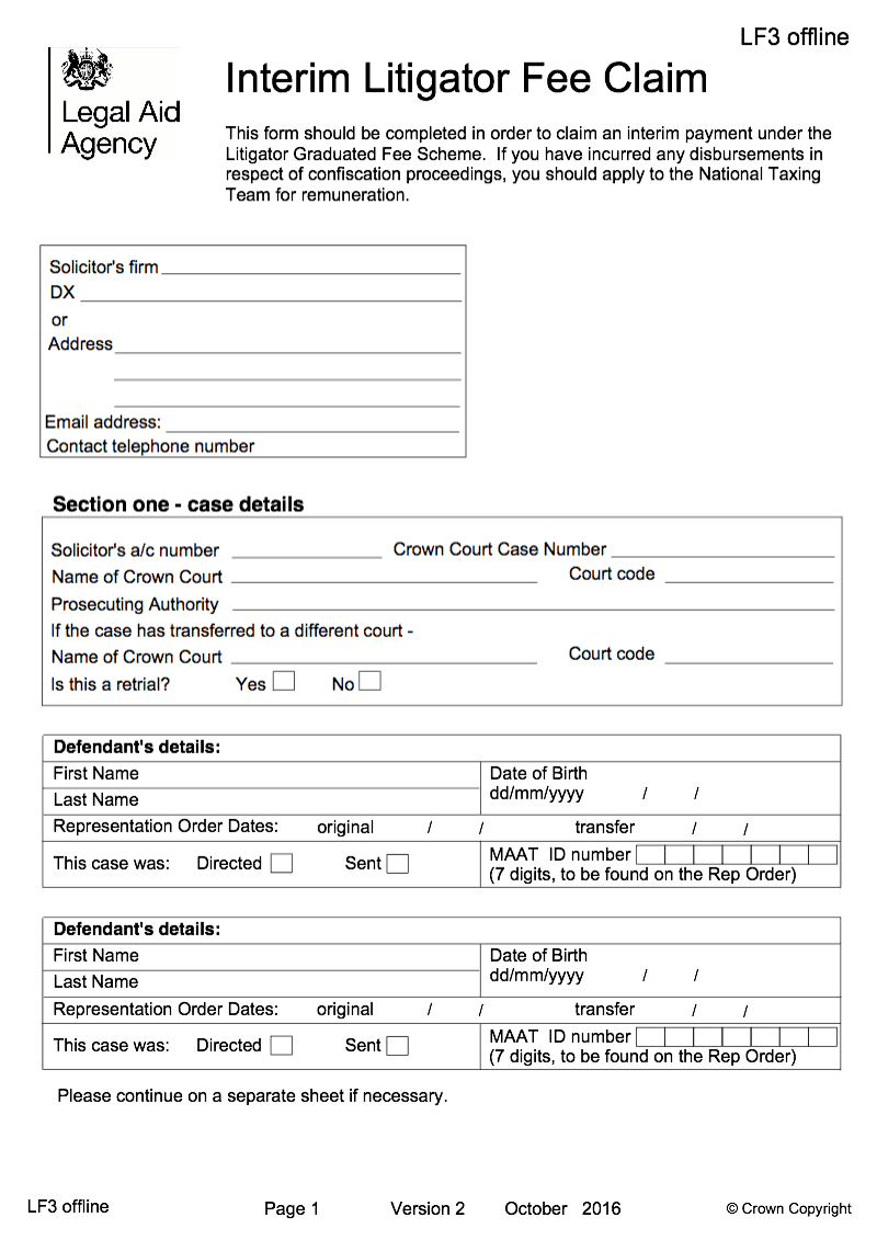 LF3 Offline Interim Litigator Fee Claim preview