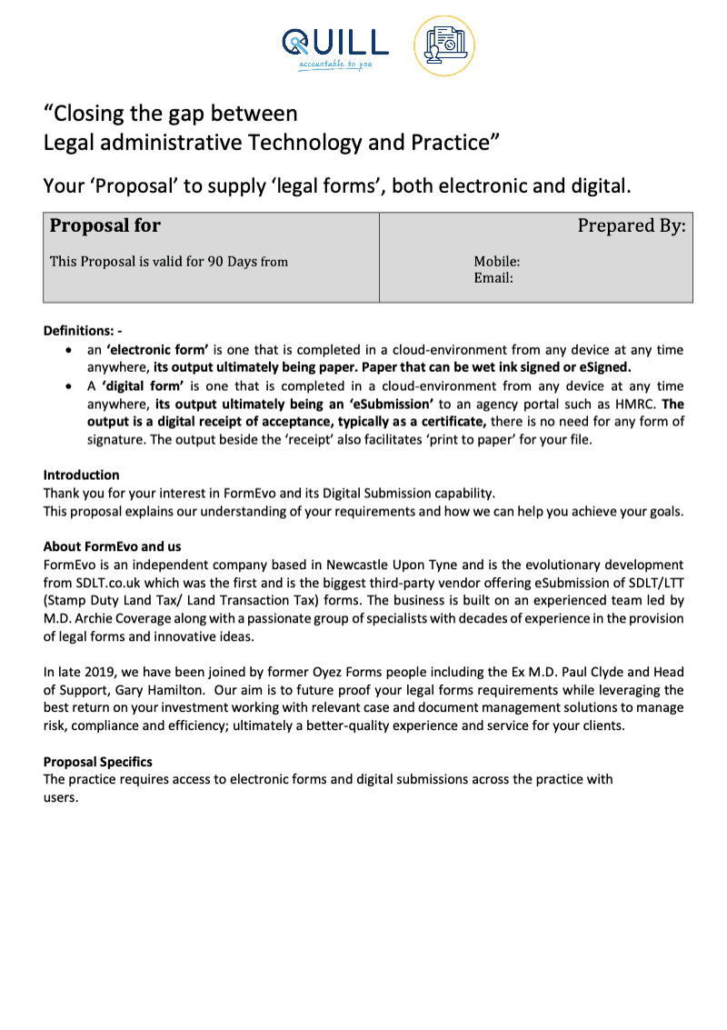 Quill Proposal Form Quill Proposal EULA Contract preview